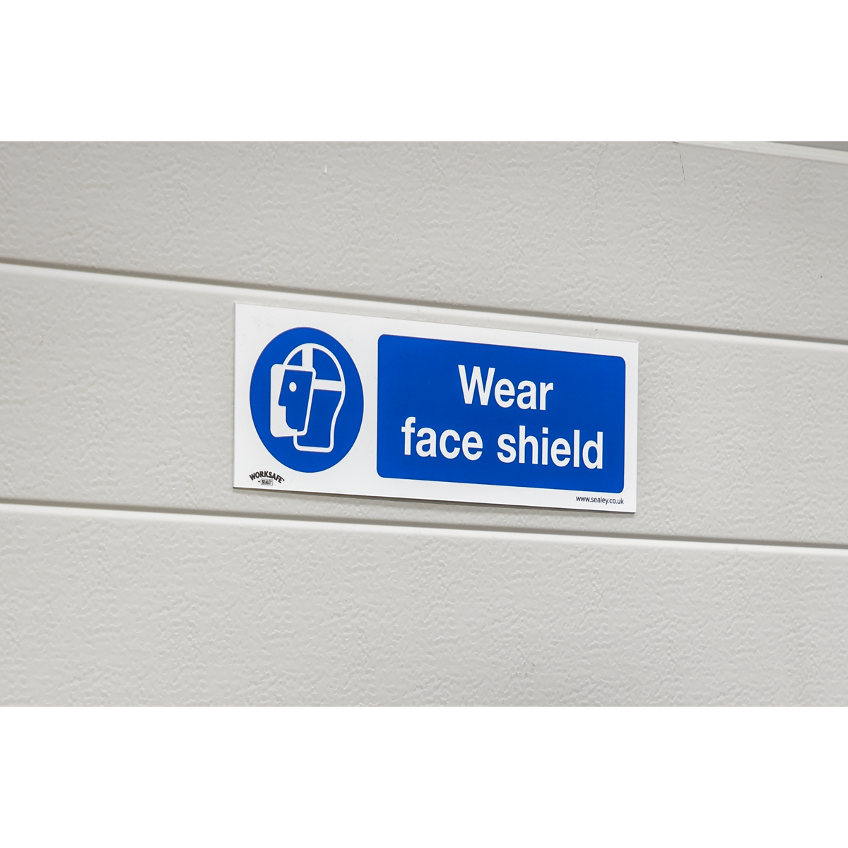 Worksafe® Wear Face Shield Safety Sign, Self-Adhesive Vinyl