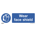 Worksafe® Wear Face Shield Safety Sign, Self-Adhesive Vinyl