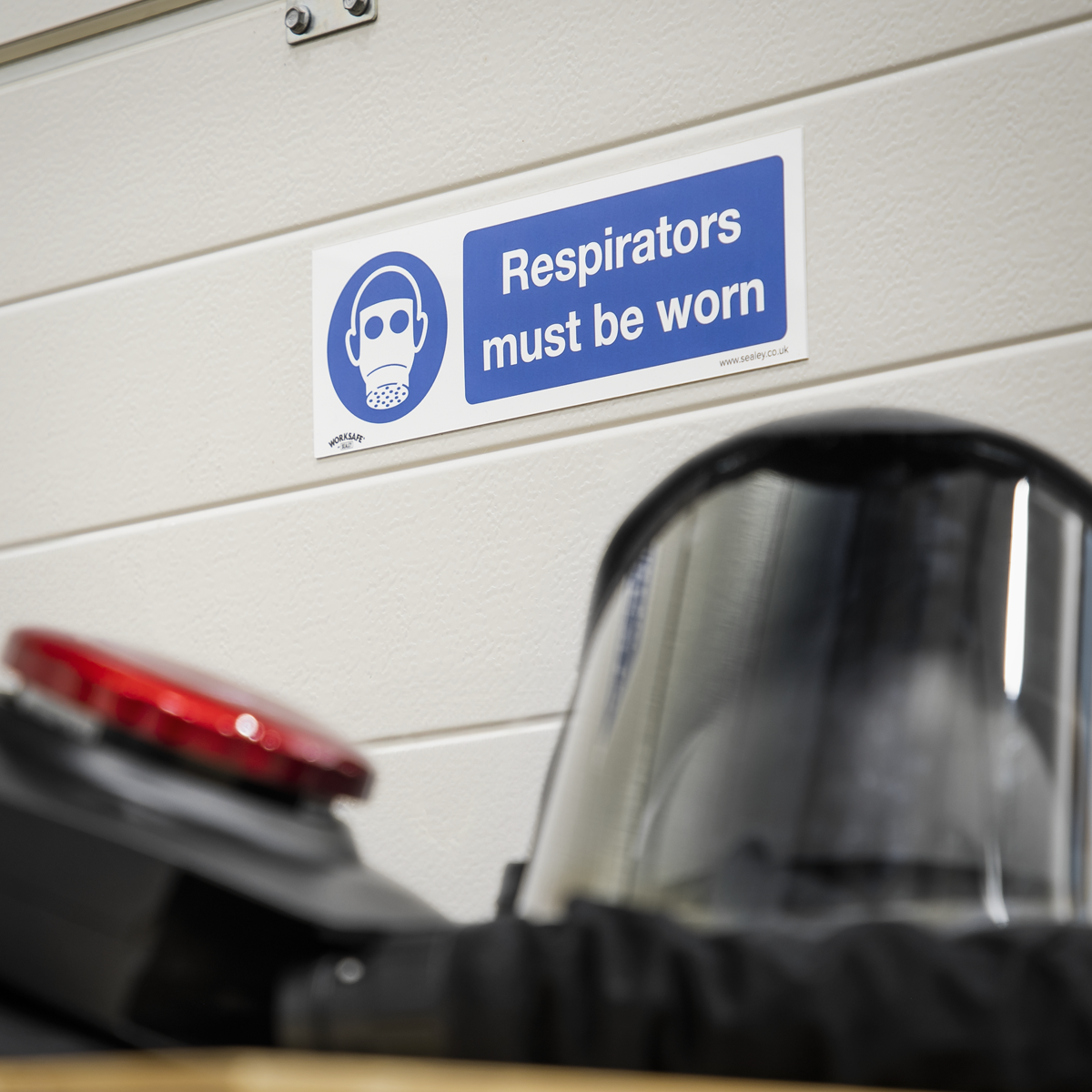 Worksafe® Respirators Must Be Worn Safety Sign - Self-Adhesi