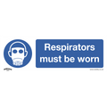 Worksafe® Respirators Must Be Worn Safety Sign - Self-Adhesi