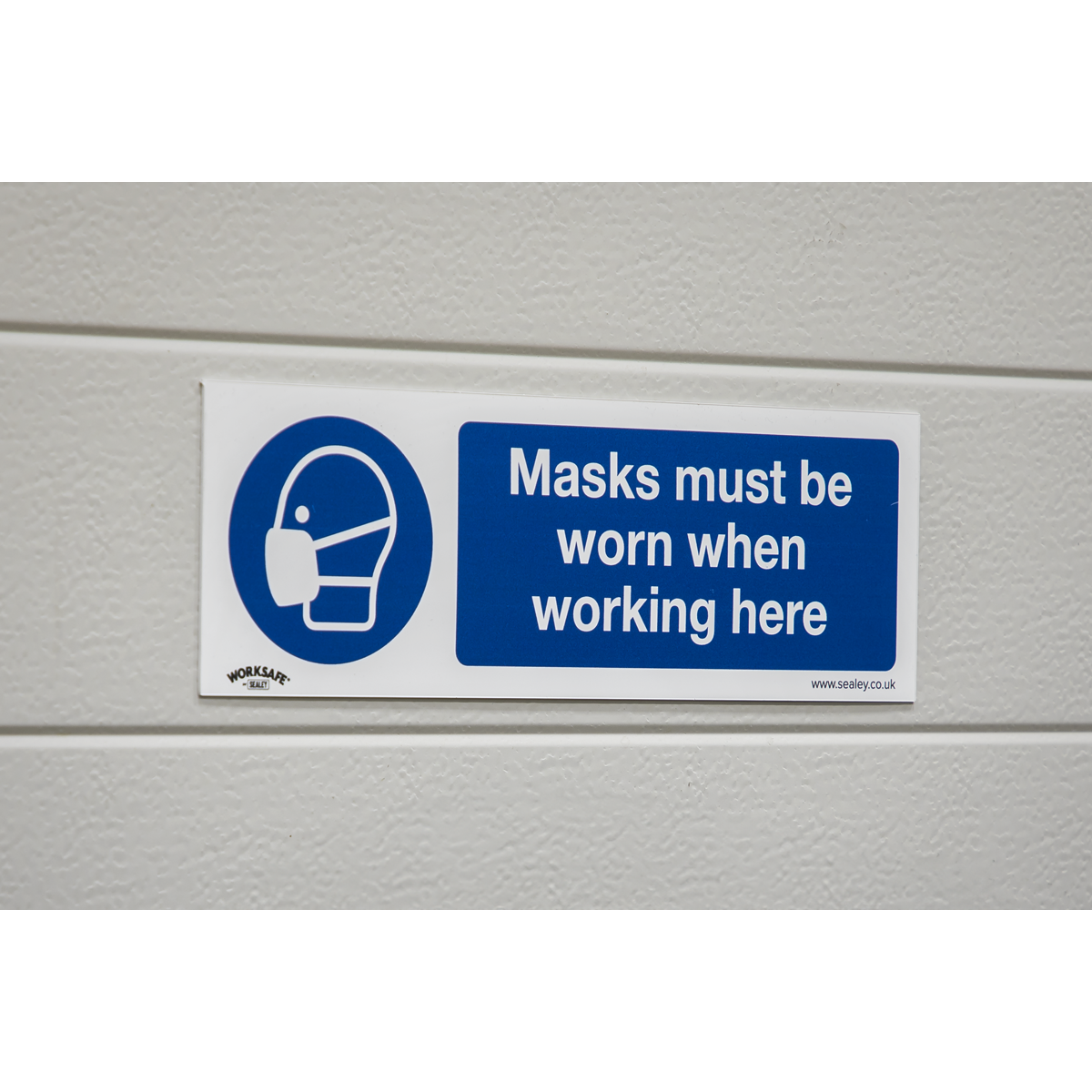 Worksafe® Masks Must Be Worn Safety Sign - Self-Adhesive Vin