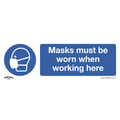 Worksafe® Masks Must Be Worn Safety Sign - Self-Adhesive Vin