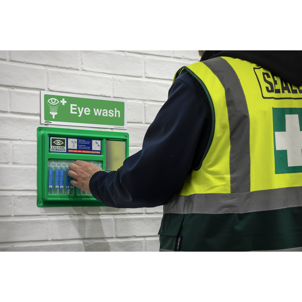 Worksafe® Eye Wash Safety Sign - Rigid Plastic