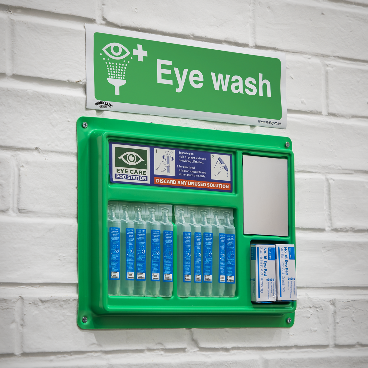Worksafe® Eye Wash Safety Sign - Self-Adhesive Vinyl