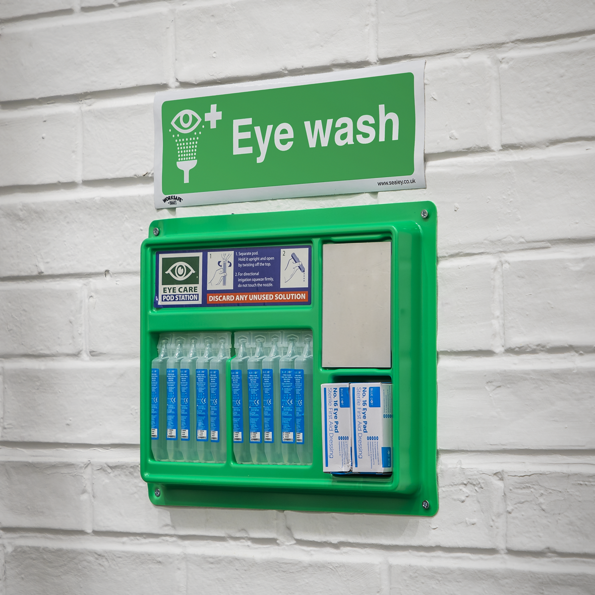 Worksafe® Eye Wash Safety Sign - Self-Adhesive Vinyl