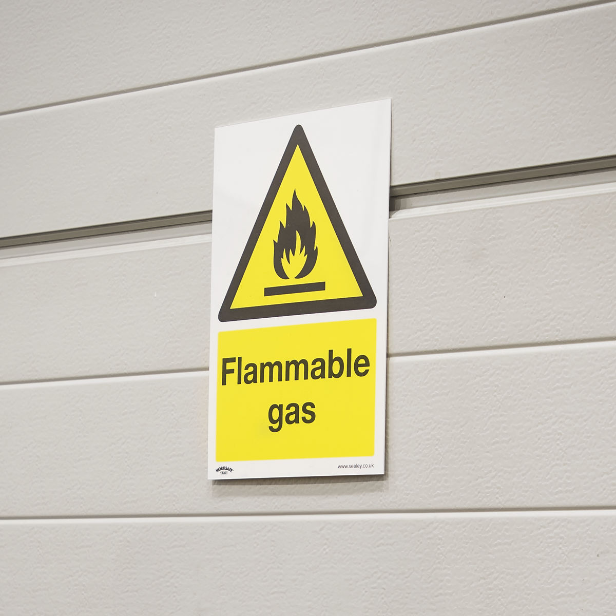 Worksafe® Flammable Gas Safety Sign - Self-Adhesive Vinyl