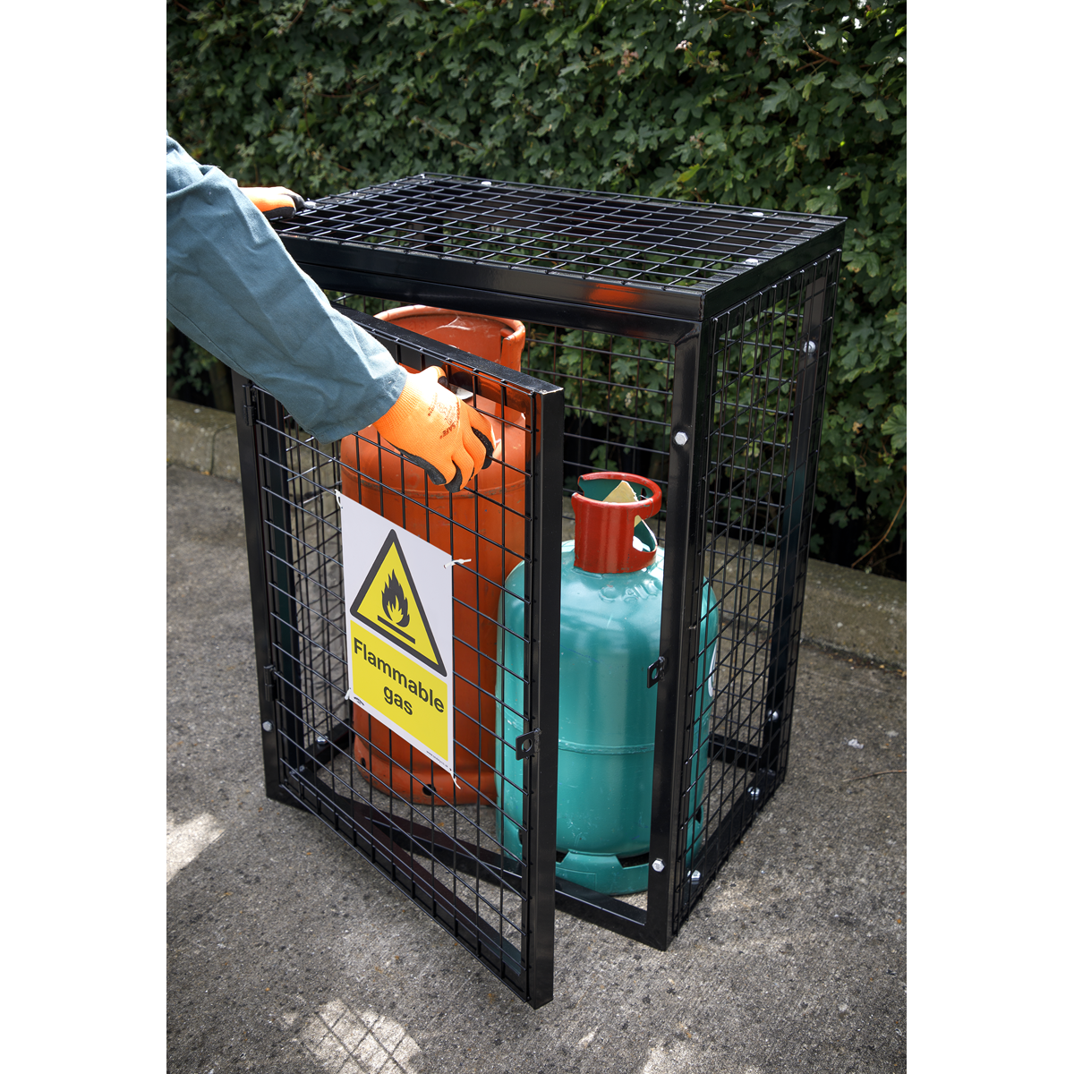 Worksafe® Flammable Gas Safety Sign - Self-Adhesive Vinyl
