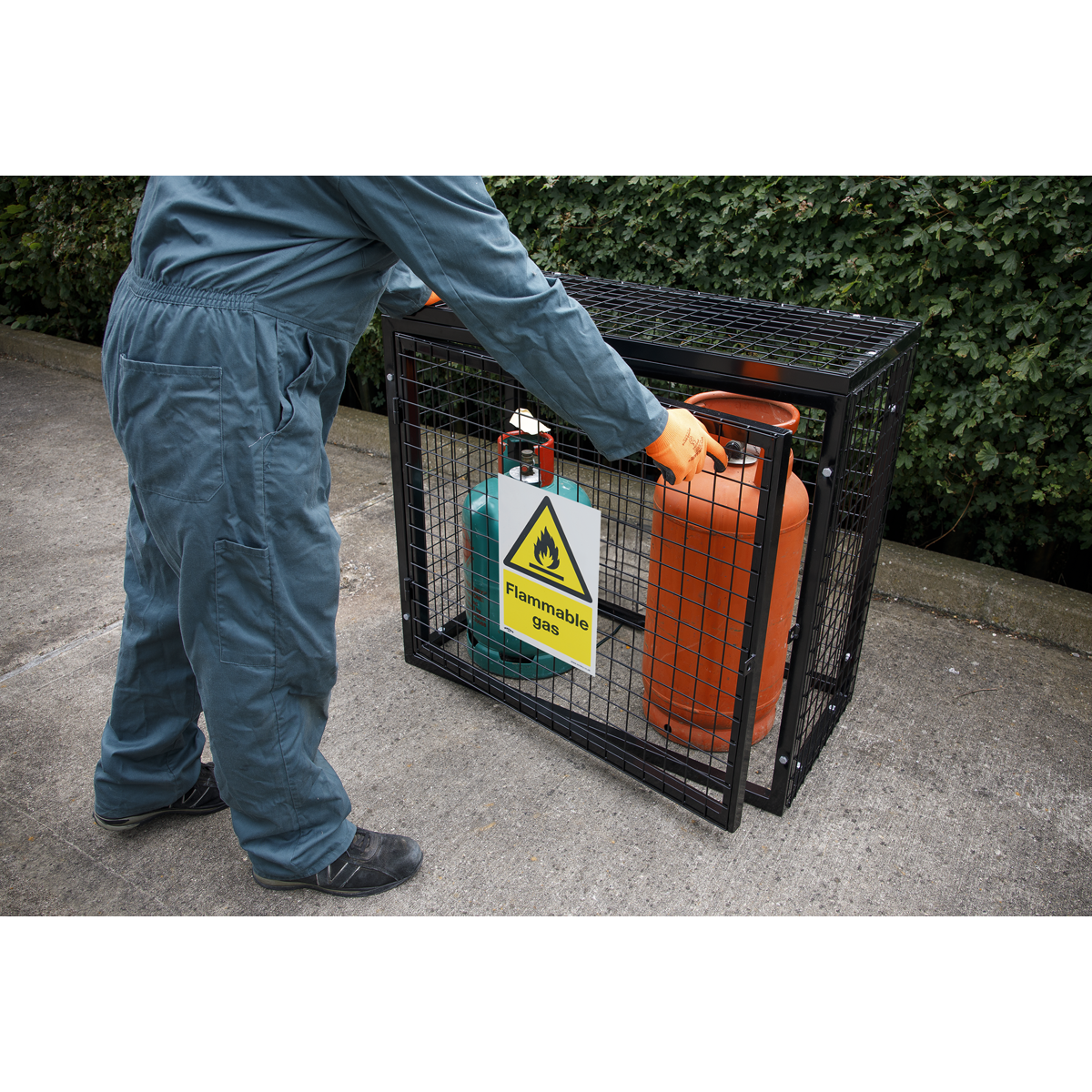 Worksafe® Flammable Gas Safety Sign - Self-Adhesive Vinyl