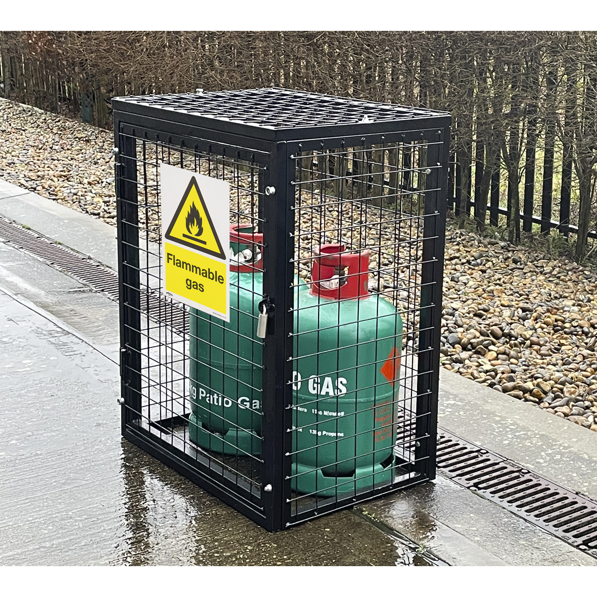 Worksafe® Flammable Gas Safety Sign - Self-Adhesive Vinyl
