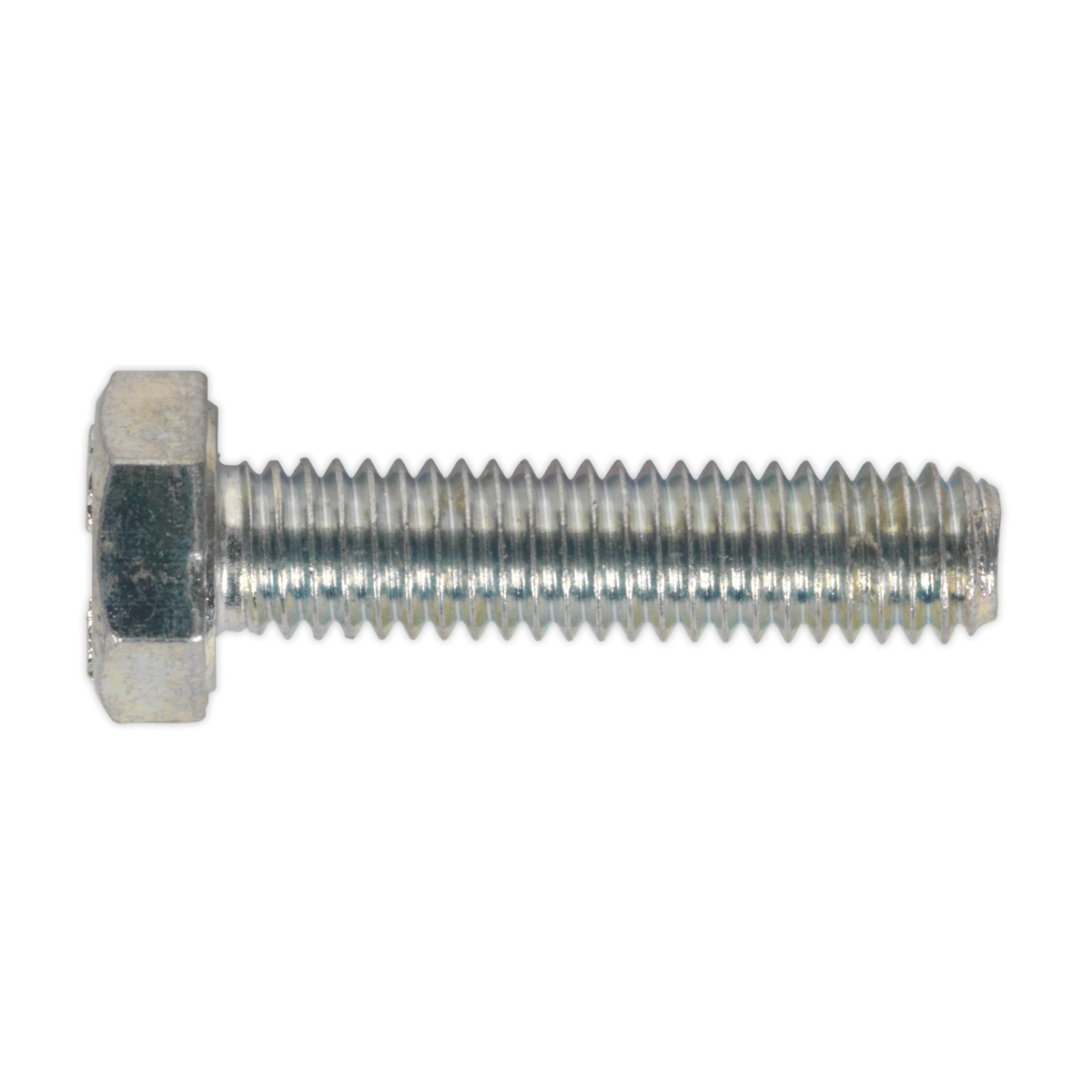 8.8 Zinc Plated HT Setscrew M6 x 25mm, DIN 933 - Pack of 50
