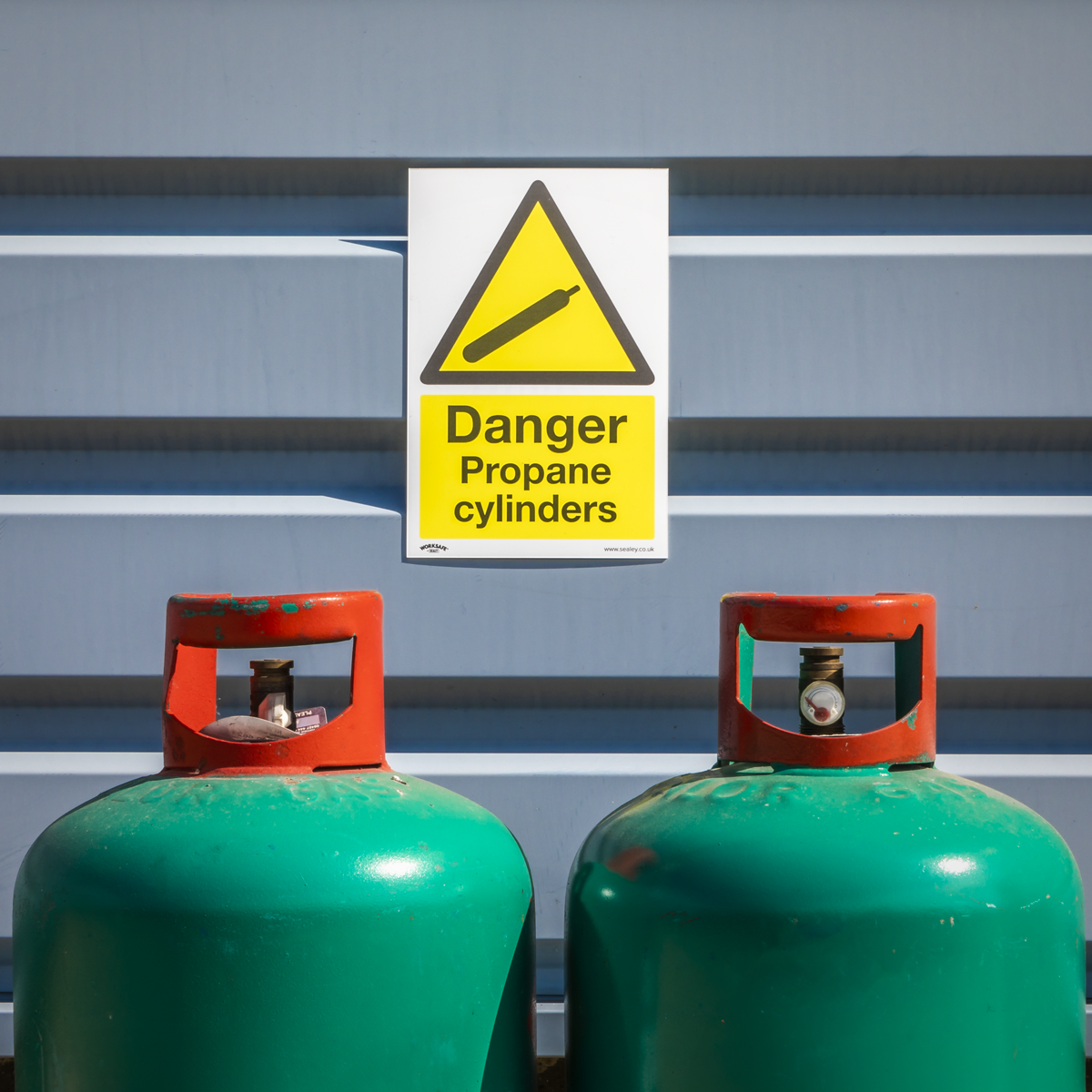 Worksafe® Danger Propane Cylinders Safety Sign - Rigid Plast
