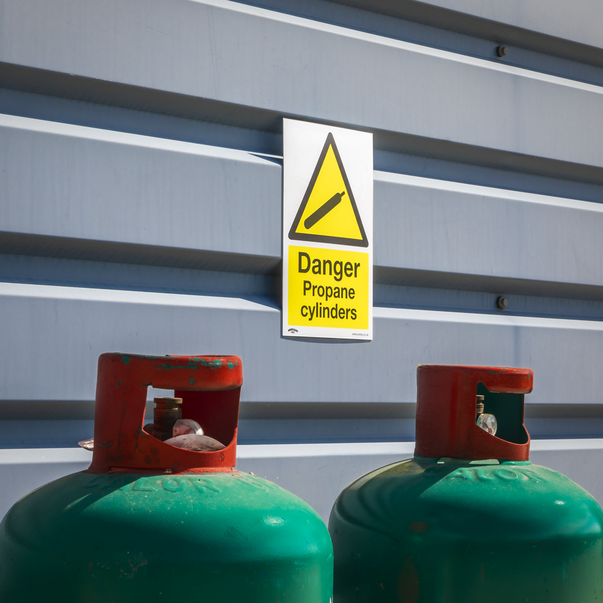 Worksafe® Danger Propane Cylinders Safety Sign - Rigid Plast