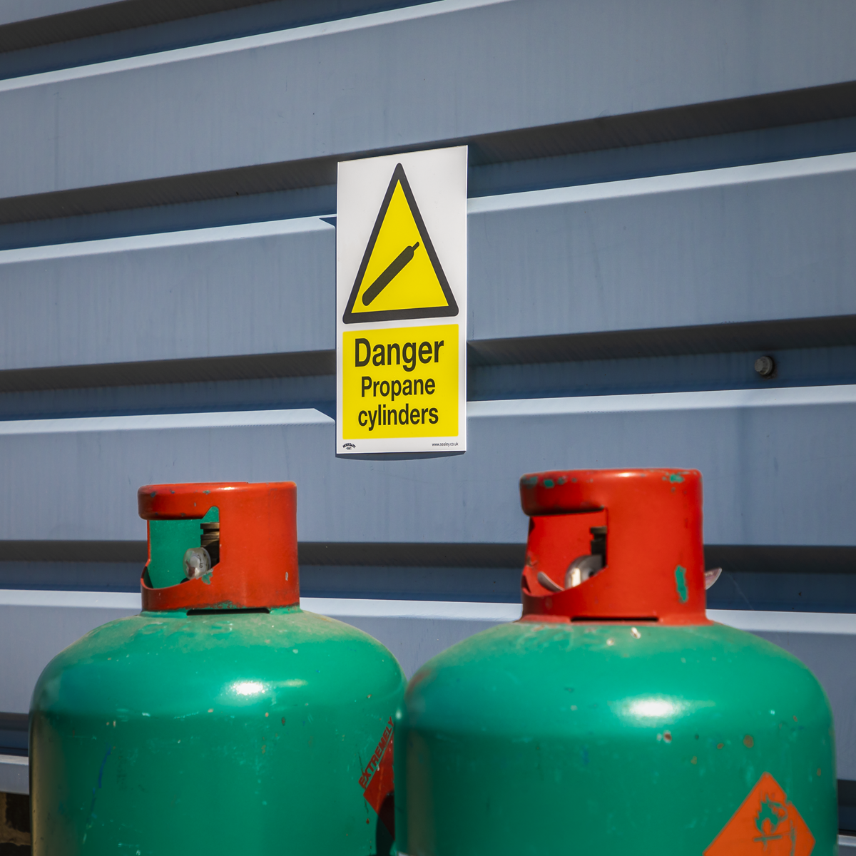 Worksafe® Danger Propane Cylinders Safety Sign - Rigid Plast