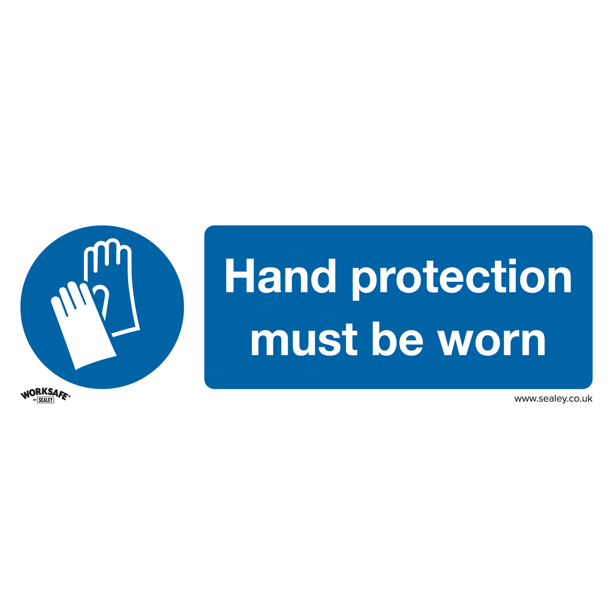 Worksafe® Hand Protection Must Be Worn Safety Sign, Rigid Pl