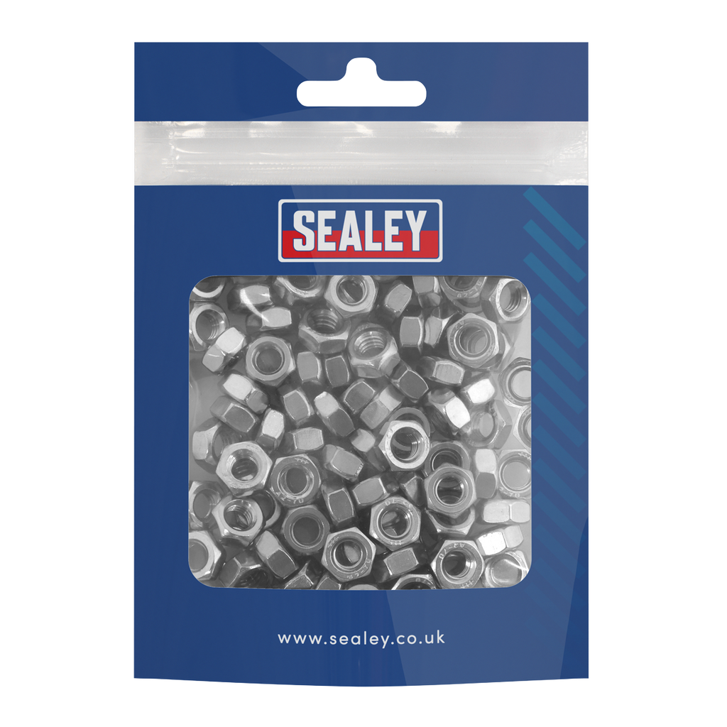 Stainless Steel Nut M6 x 1mm pitch, DIN 934 - Pack of 100