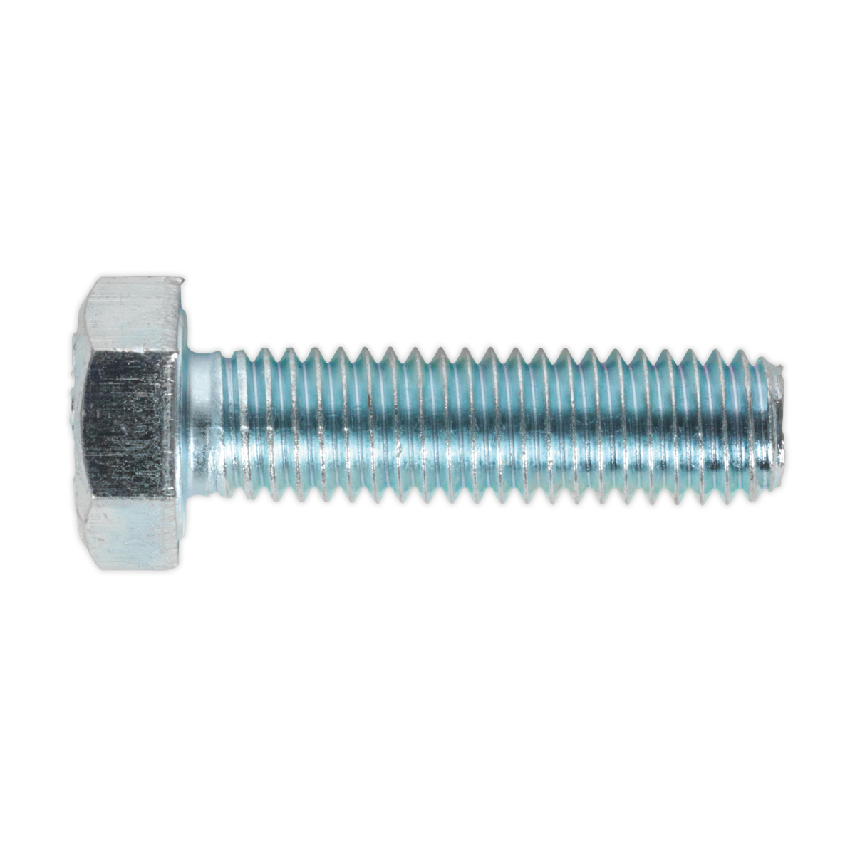 8.8 Zinc Plated HT Setscrew M8 x 30mm, DIN 933 - Pack of 50