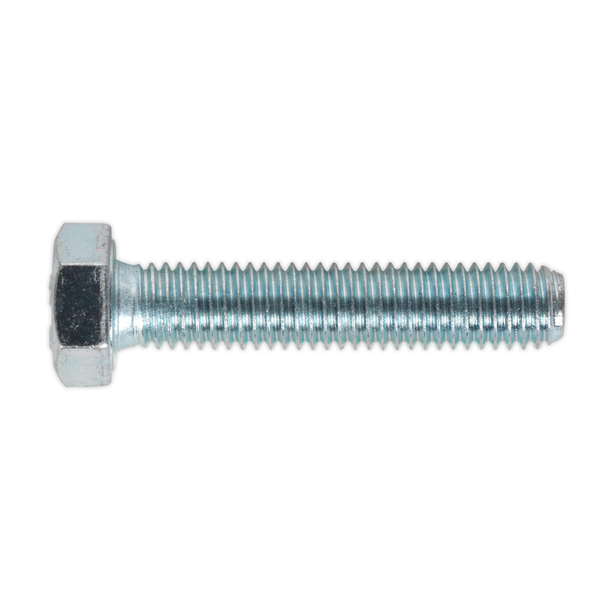 8.8 Zinc Plated HT Setscrew M8 x 40mm, DIN 933 - Pack of 50