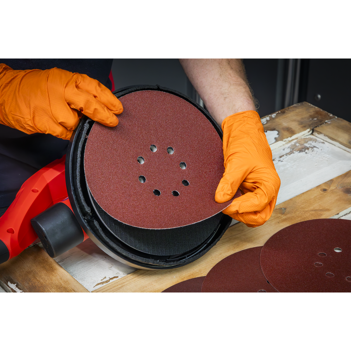 225mm Hook-and-Loop Sanding Disc Set 5pc