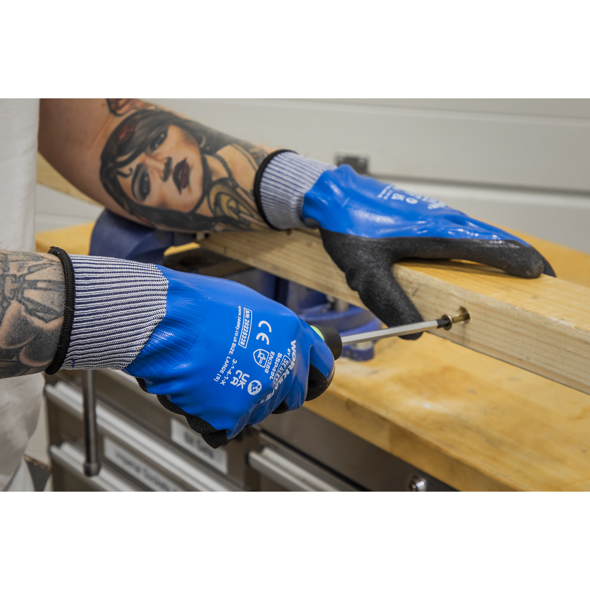 Worksafe® Waterproof Latex Gloves, Large - Pair