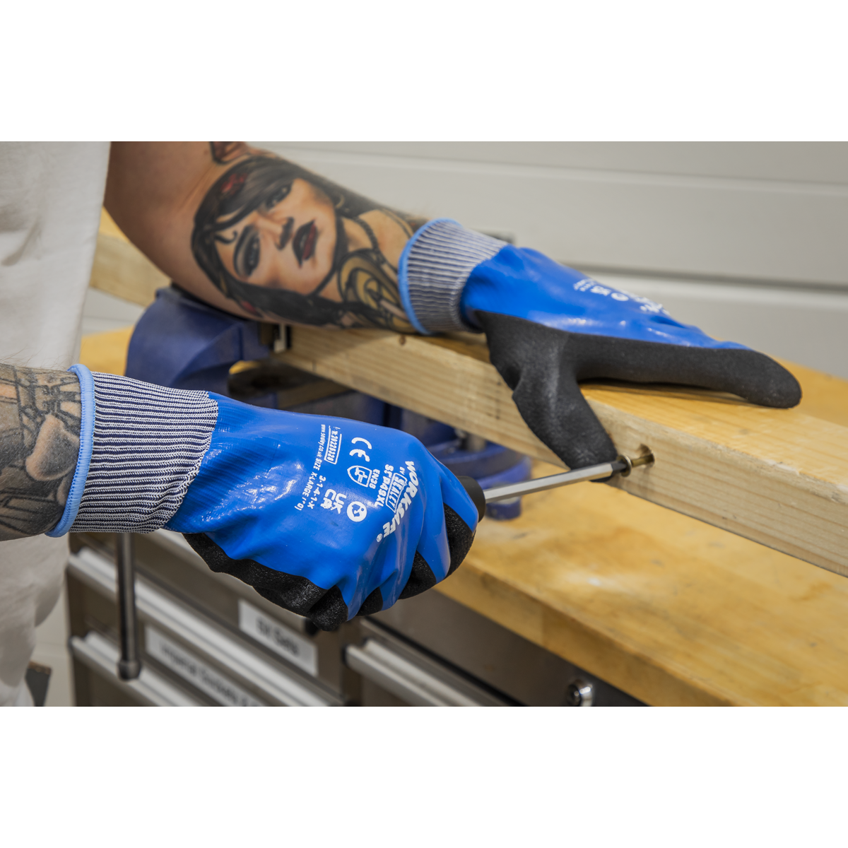 Worksafe® Waterproof Latex Gloves, X-Large - Pack of 6 Pairs