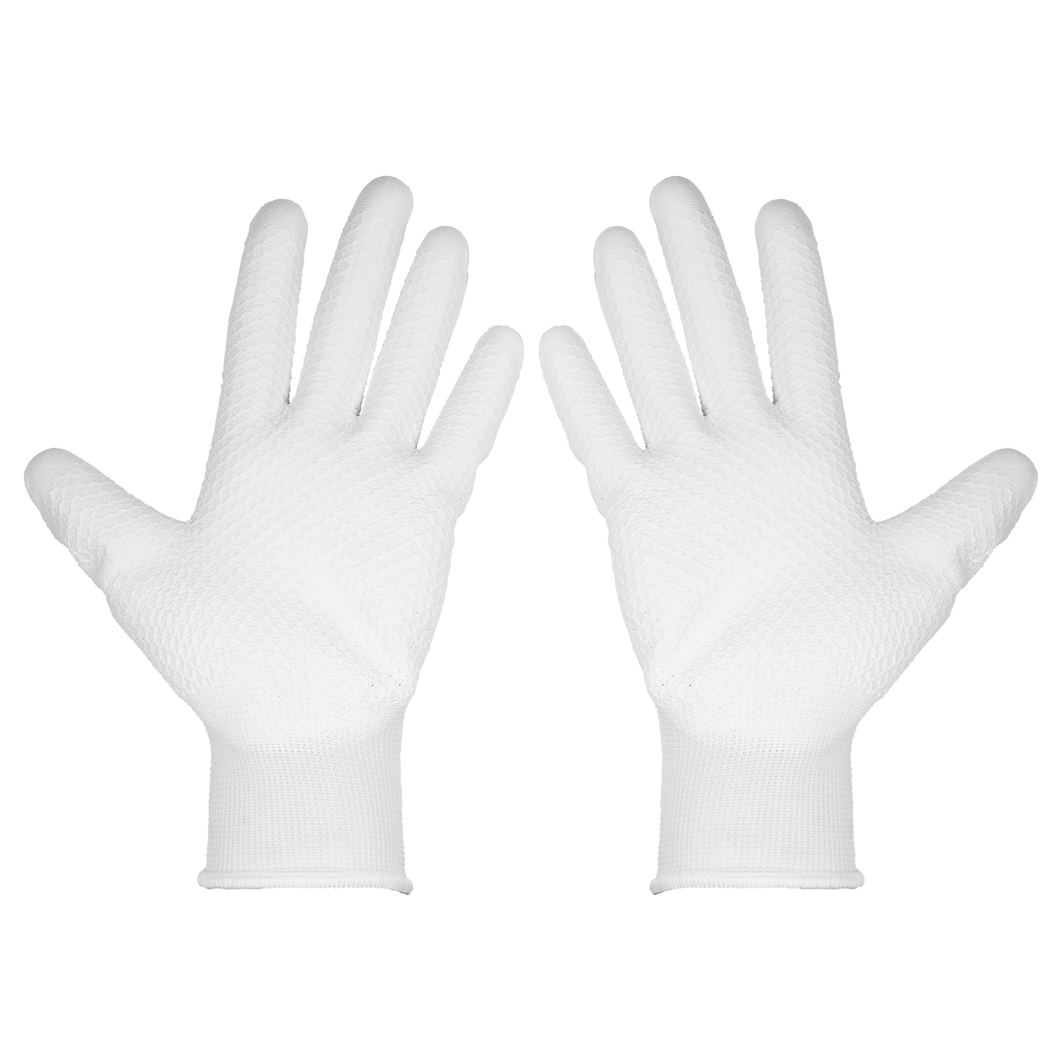 Worksafe® White Precision Grip Gloves, Large - Box of 120 Pairs
