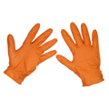 Diamond Grip Extra-Thick Nitrile Powder-Free Gloves, Orange,