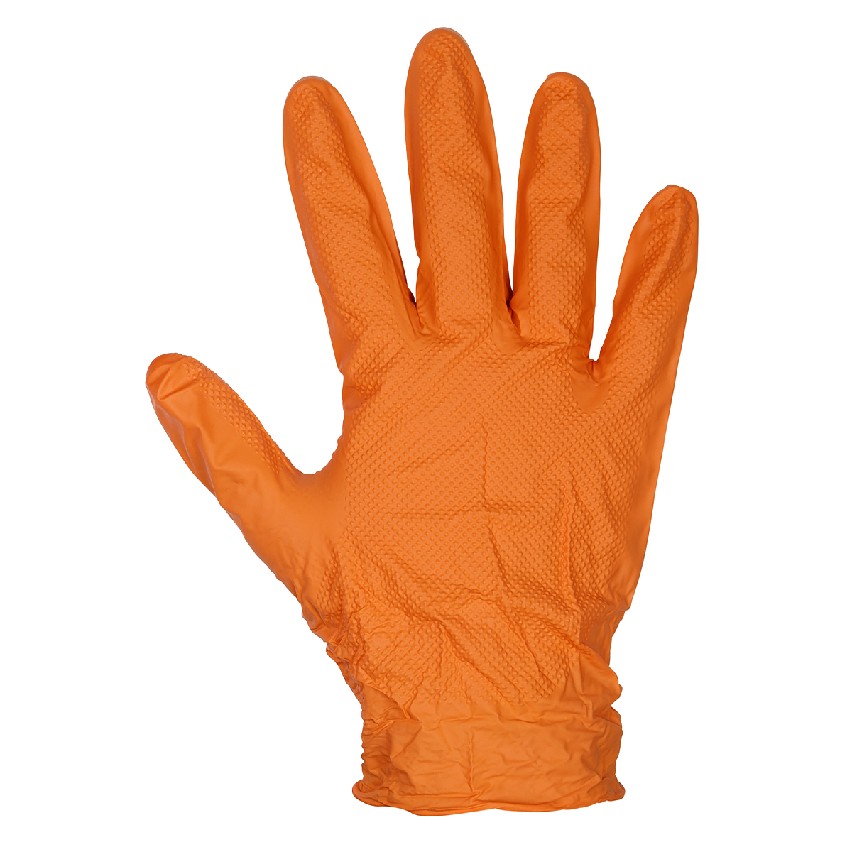 Diamond Grip Extra-Thick Nitrile Powder-Free Gloves, Orange,