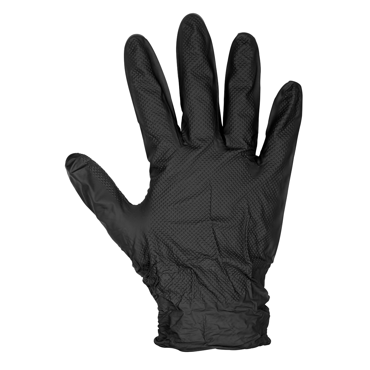 Diamond Grip Extra-Thick Nitrile Powder-Free Gloves, Black, Large - Pack of 50