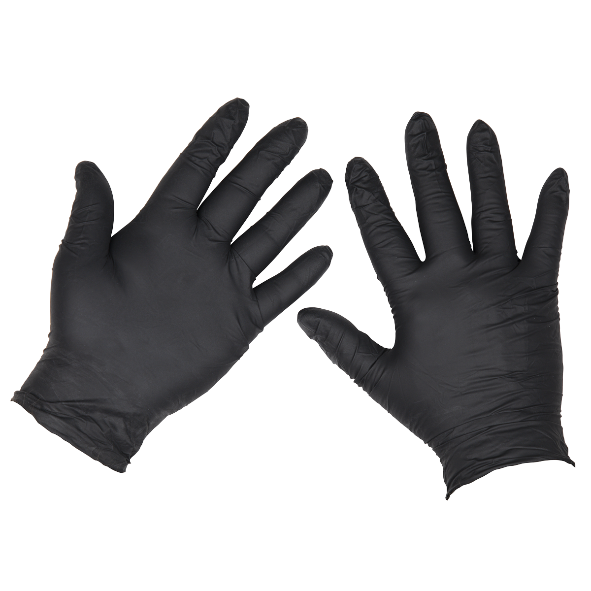 Extra-Thick Powder-Free Disposable Nitrile Gloves, Large - Pack of 100