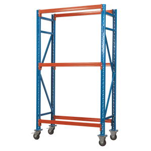 2-Level Mobile Tyre Rack 200kg Capacity Per Level