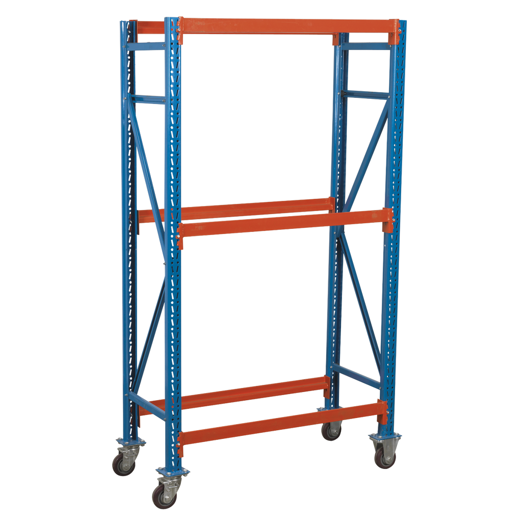 2-Level Mobile Tyre Rack 200kg Capacity Per Level