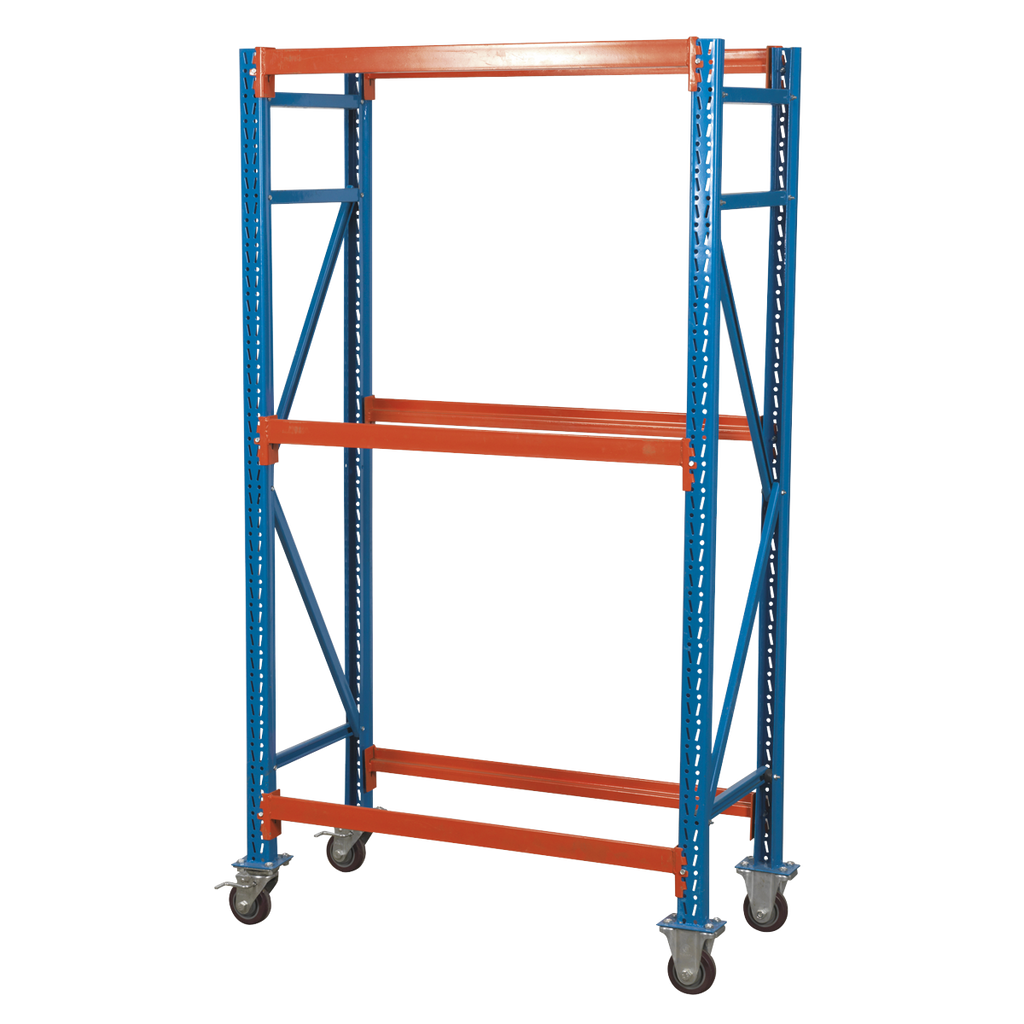 2-Level Mobile Tyre Rack 200kg Capacity Per Level