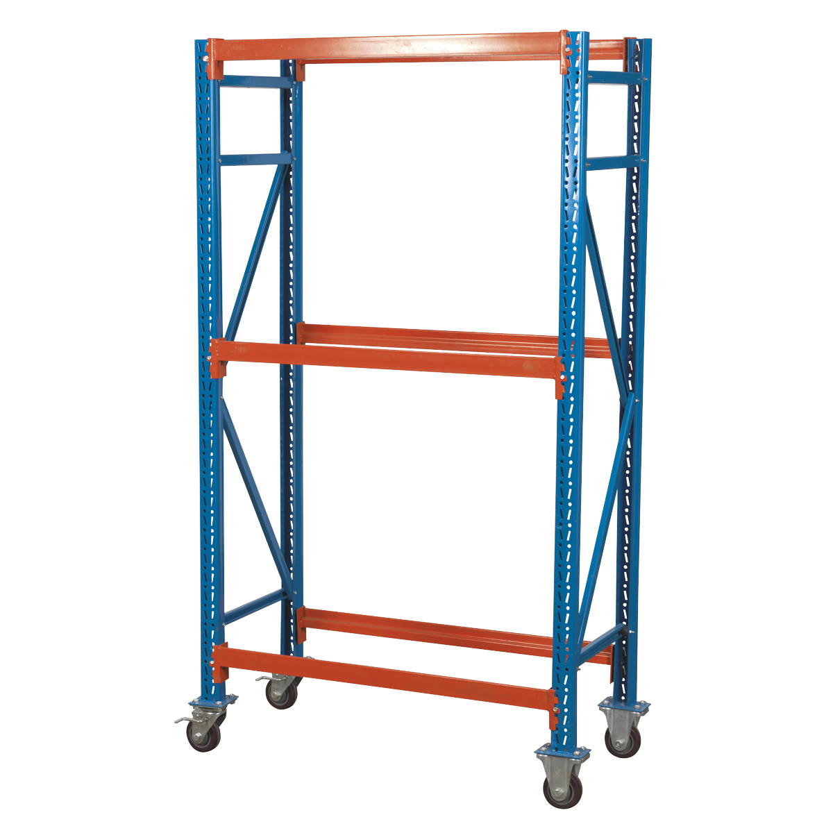 2-Level Mobile Tyre Rack 200kg Capacity Per Level