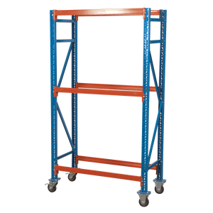 2-Level Mobile Tyre Rack 200kg Capacity Per Level