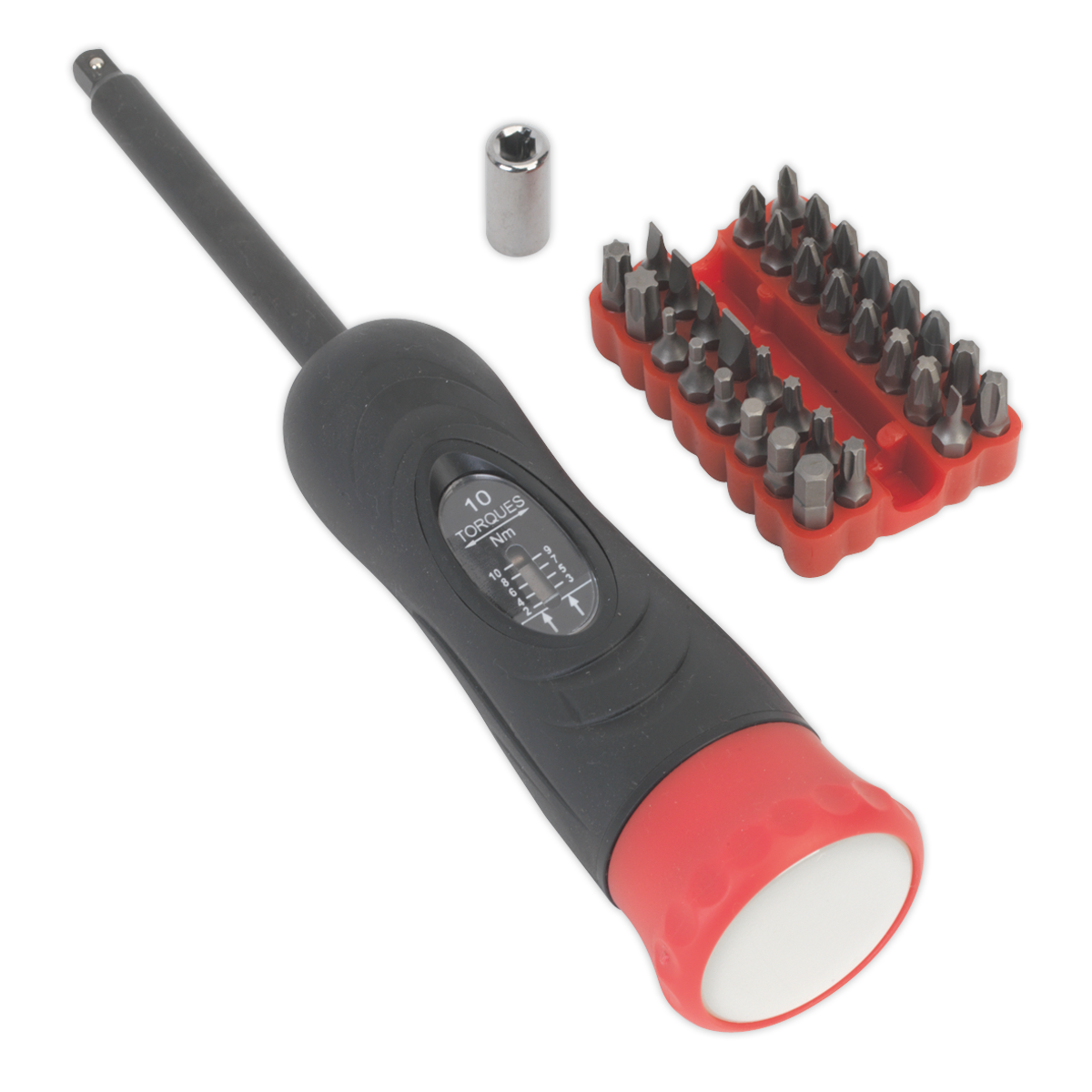 Premier Digital Torque Screwdriver Set 1/4"Sq Drive 2-10Nm 34pc