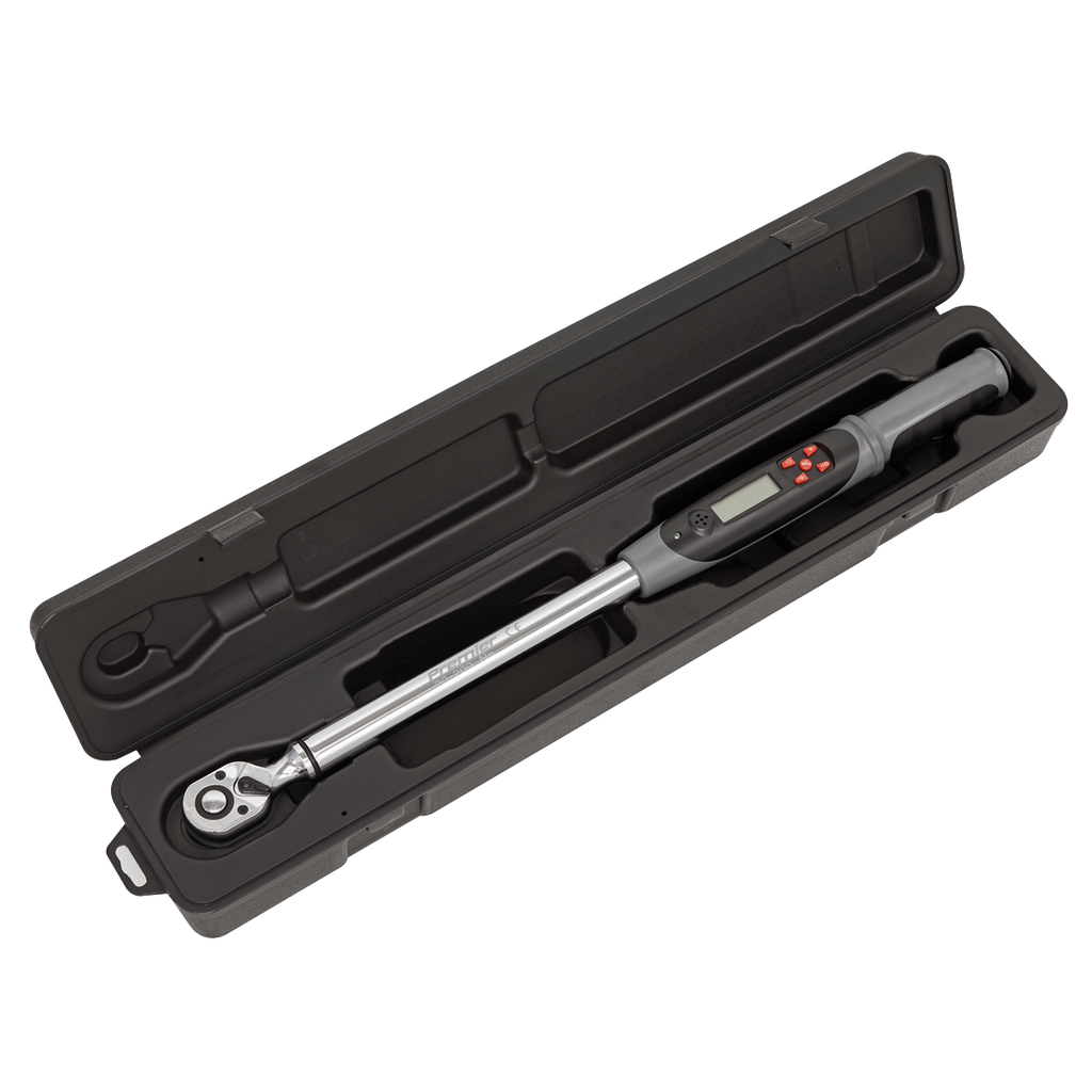 Premier Digital Torque Wrench with Angle Function, 1/2"Sq Drive, 20-200Nm