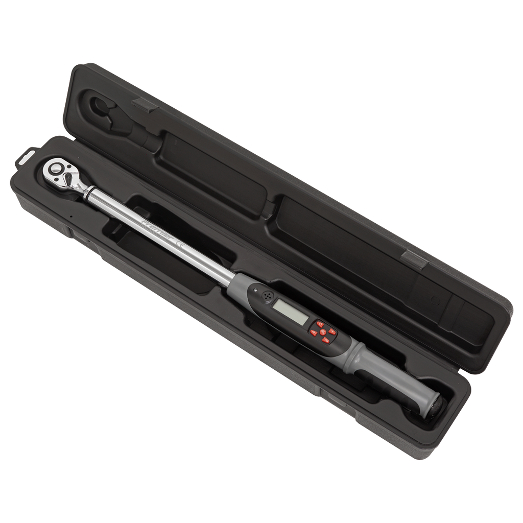 Premier Digital Torque Wrench with Angle Function, 1/2"Sq Drive, 20-200Nm