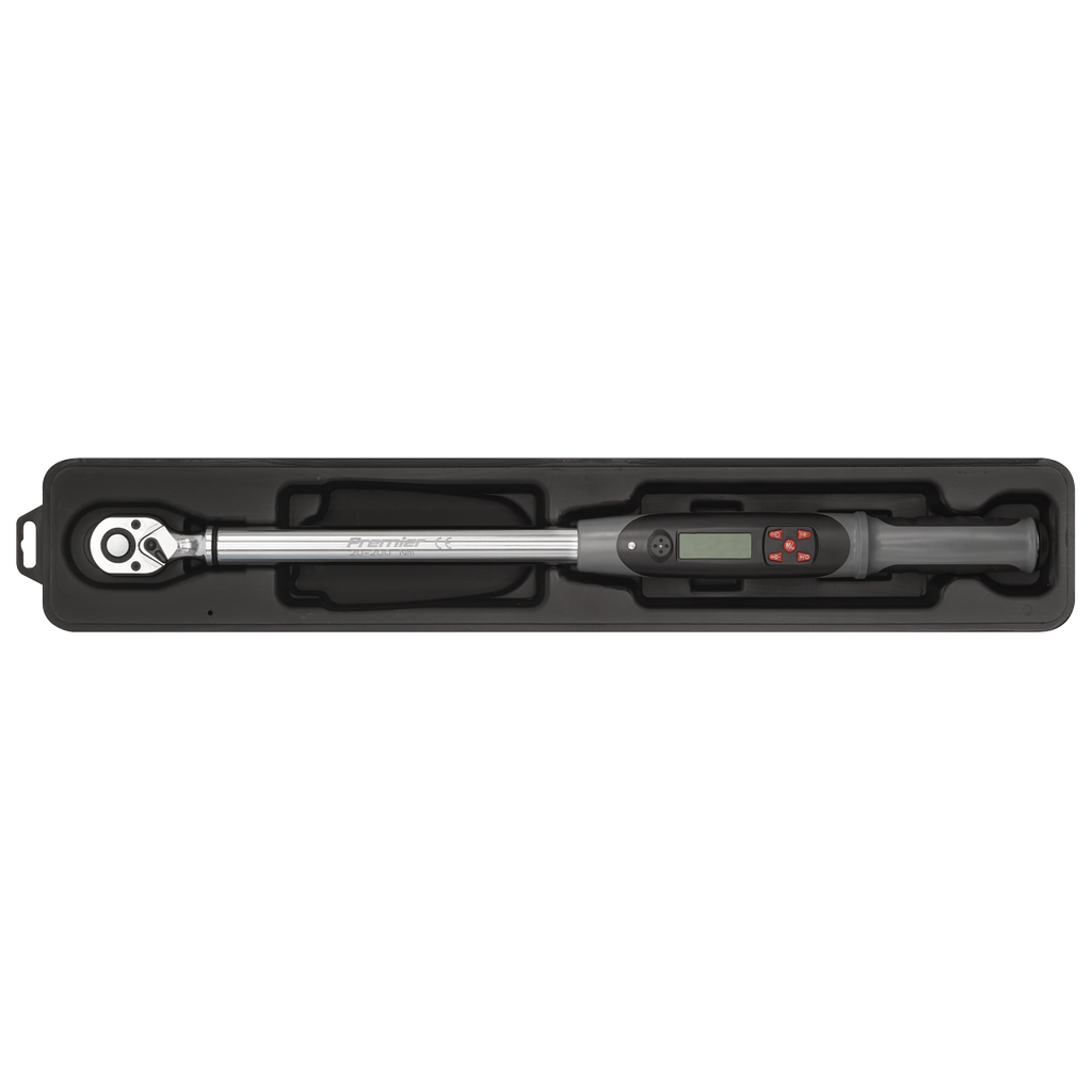 Premier Digital Torque Wrench with Angle Function, 1/2"Sq Drive, 20-200Nm
