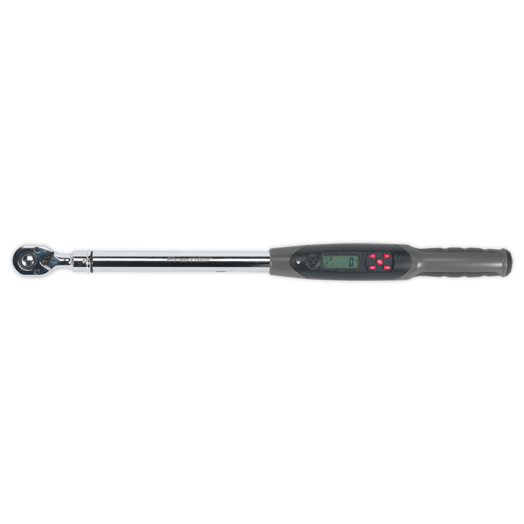 Premier Digital Torque Wrench with Angle Function, 1/2"Sq Drive, 20-200Nm