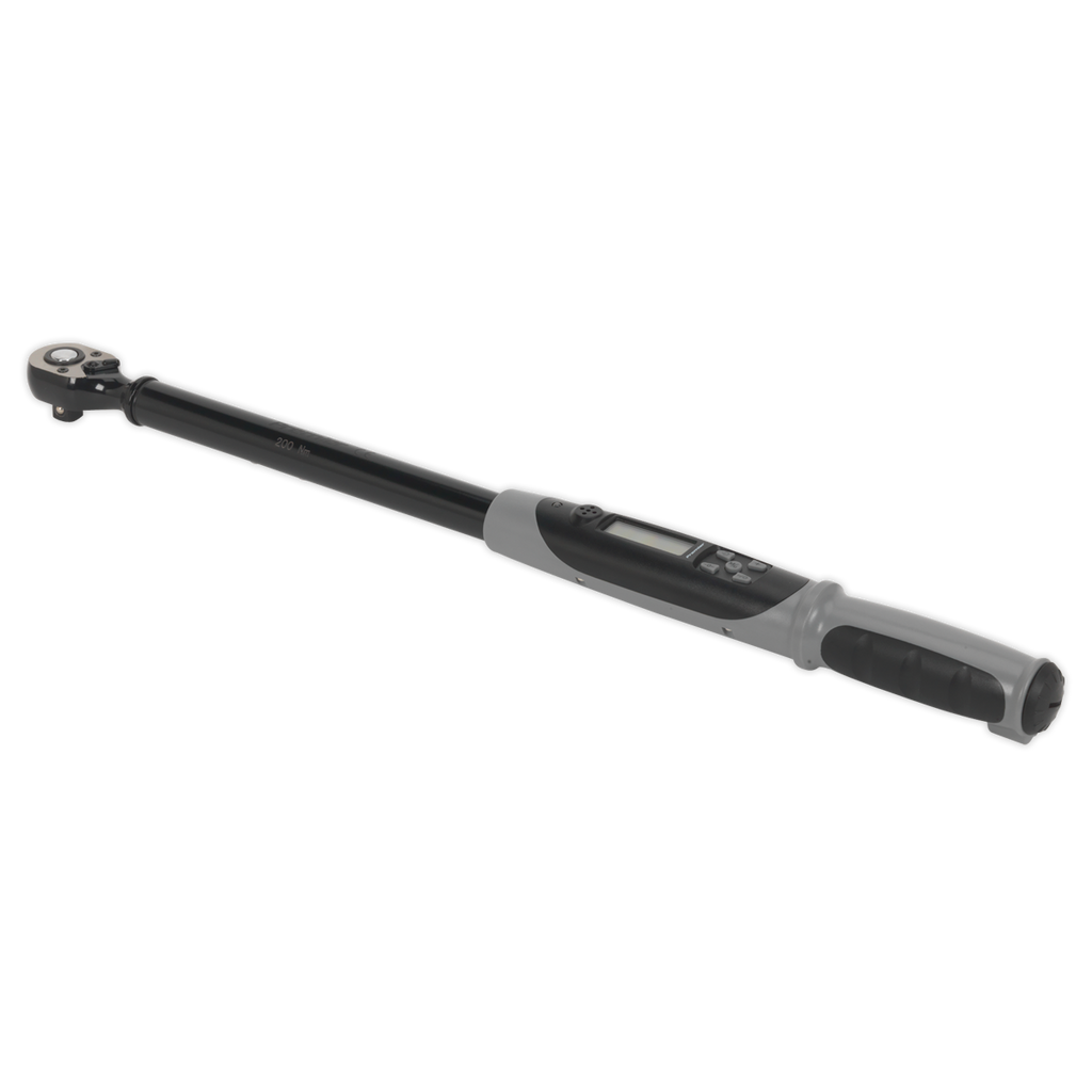 Premier Black Digital Torque Wrench with Angle Function, 1/2"Sq Drive, 20-200Nm