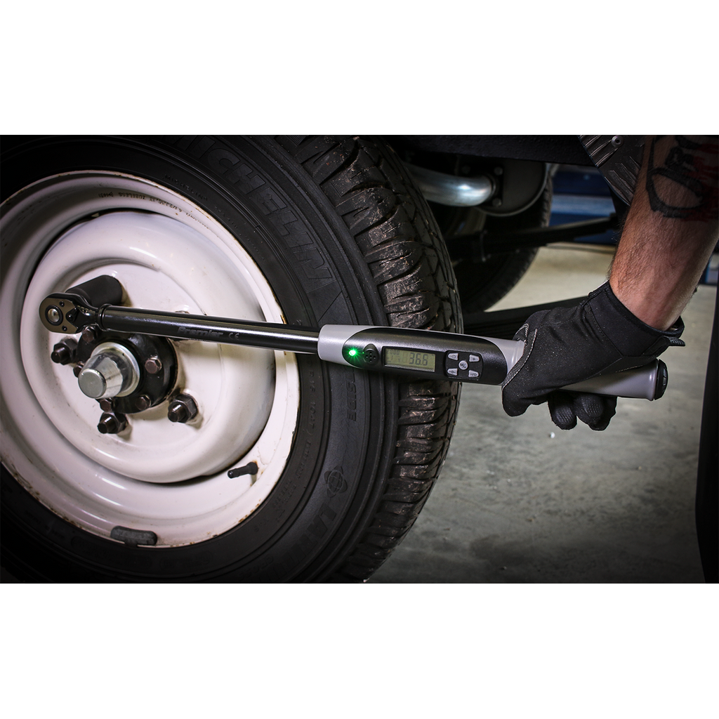 Premier Black Digital Torque Wrench with Angle Function, 1/2"Sq Drive, 20-200Nm
