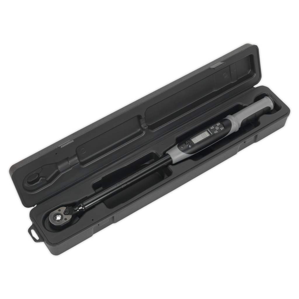 Premier Black Digital Torque Wrench with Angle Function, 1/2"Sq Drive, 20-200Nm