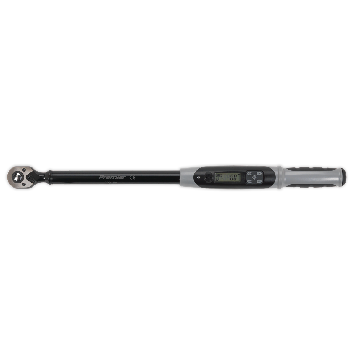 Premier Black Digital Torque Wrench with Angle Function, 1/2"Sq Drive, 20-200Nm
