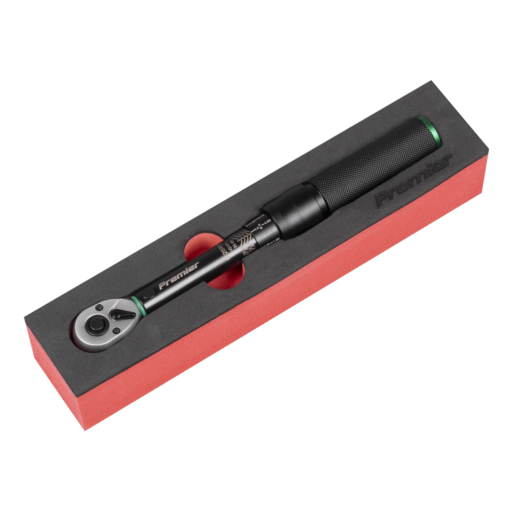 Torque Wrench Micrometer 1/4"Sq Drive Calibrated 5-25Nm - Pr