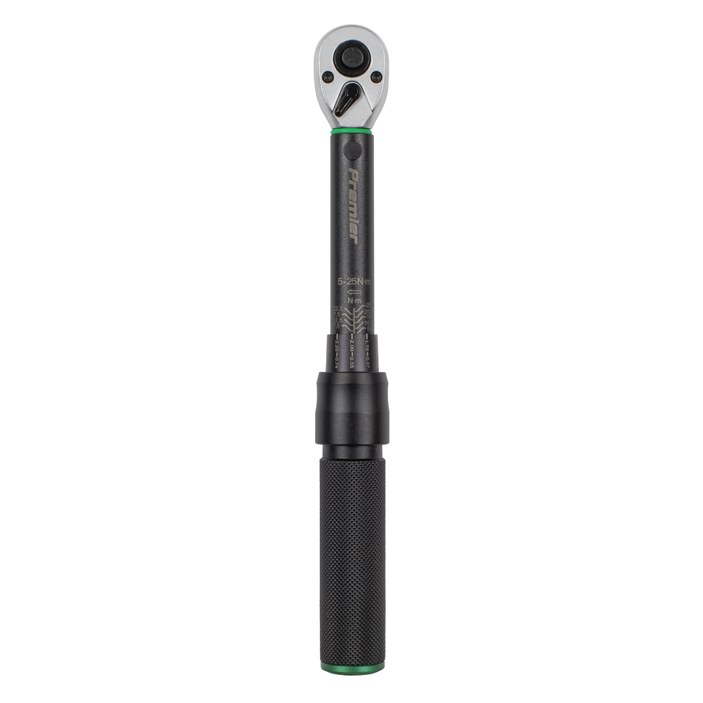 Torque Wrench Micrometer 1/4"Sq Drive Calibrated 5-25Nm - Pr