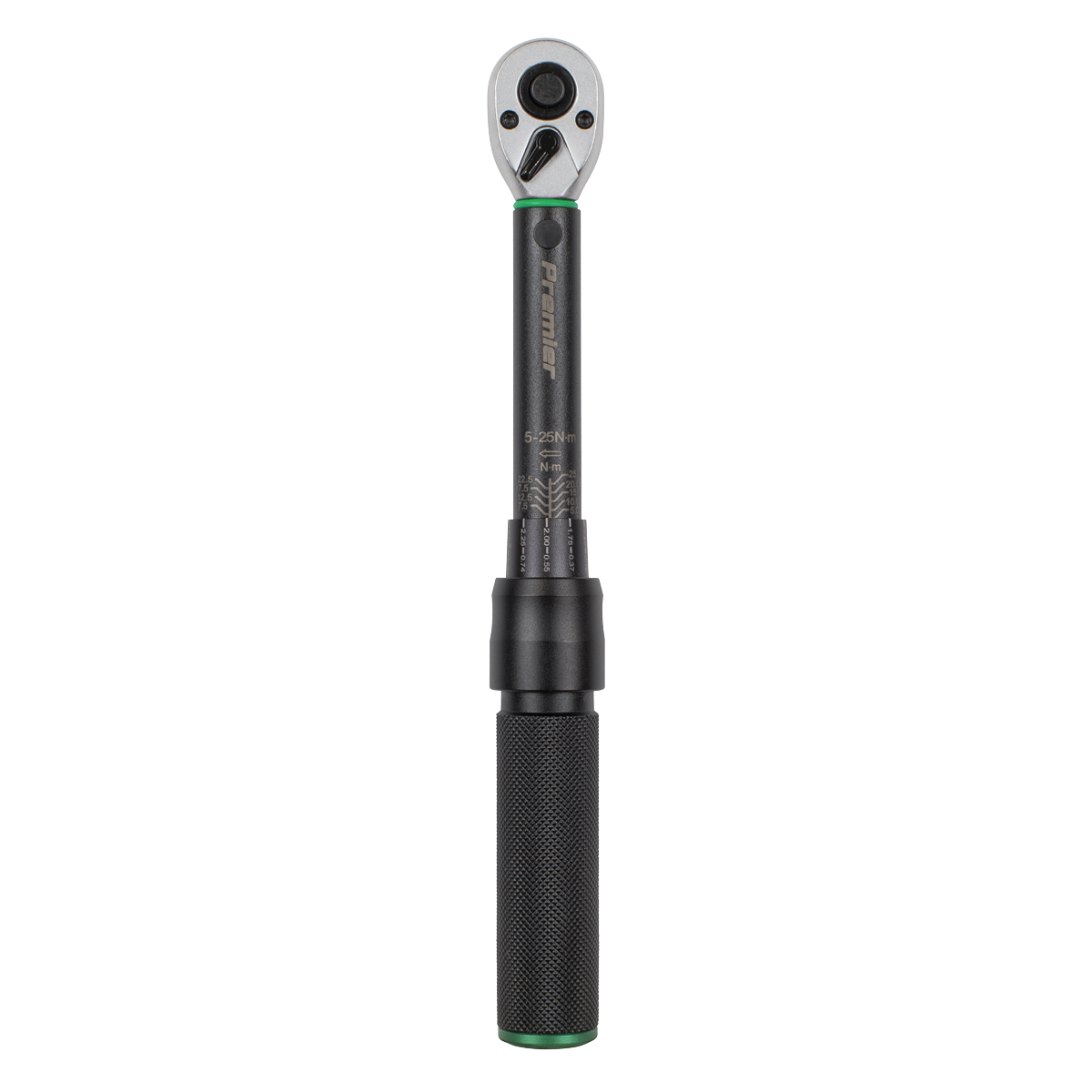 Torque Wrench Micrometer 1/4"Sq Drive Calibrated 5-25Nm - Premier Black