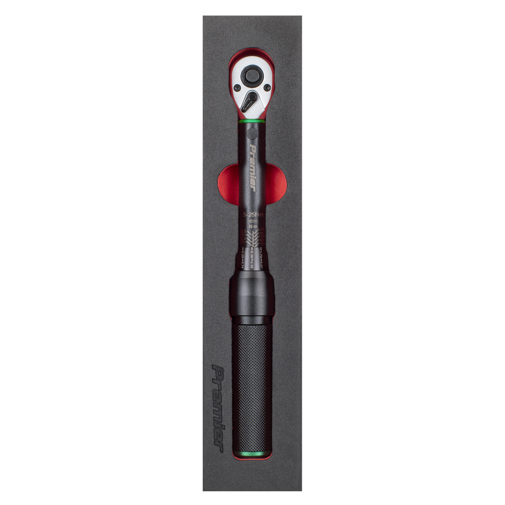 Torque Wrench Micrometer 1/4"Sq Drive Calibrated 5-25Nm - Pr