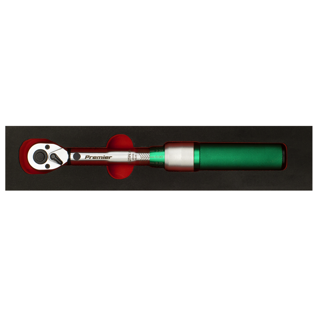 Premier Calibrated Micrometer Torque Wrench 1/4"Sq Drive 5-2
