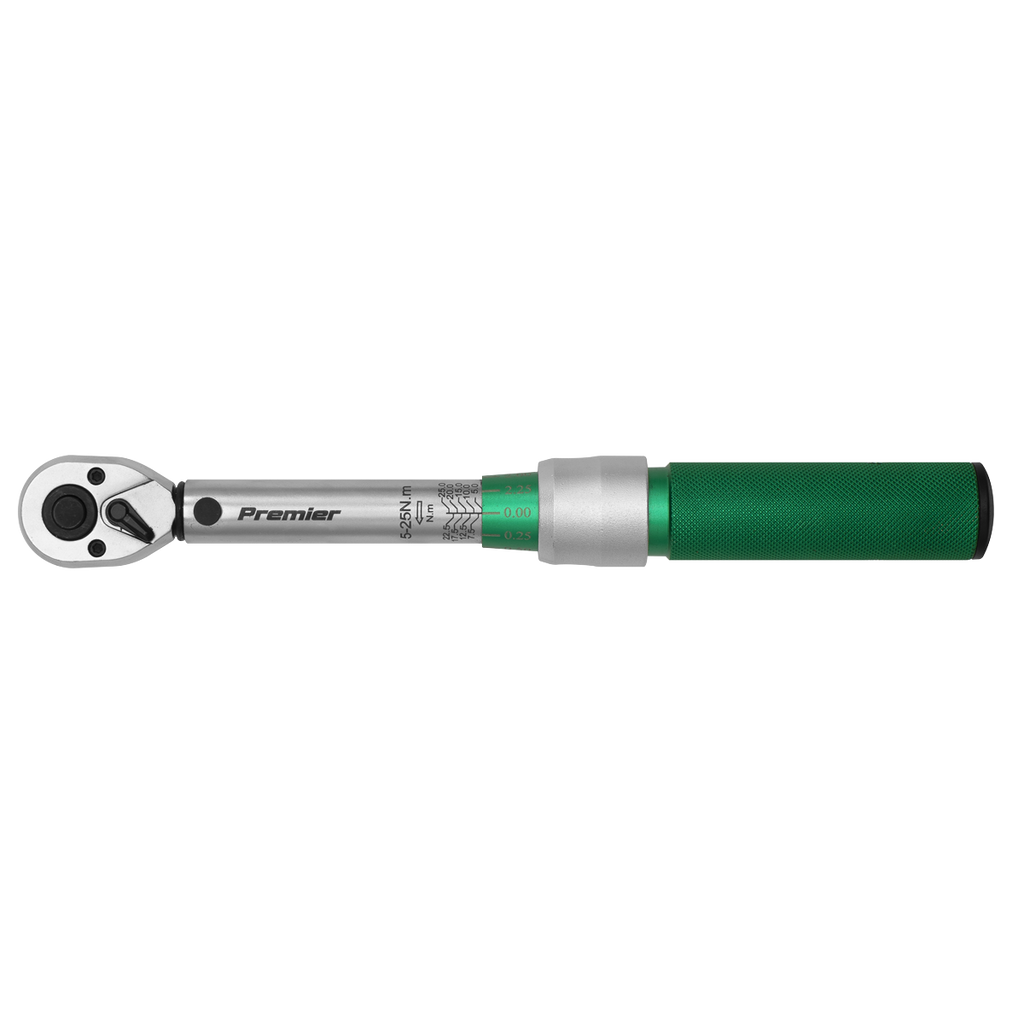 Premier Calibrated Micrometer Torque Wrench 1/4"Sq Drive 5-2