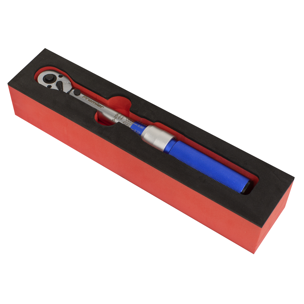 Premier Calibrated Micrometer Torque Wrench 3/8"Sq Drive 5-2